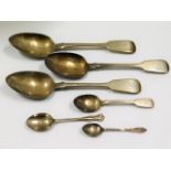 The William IV silver table spoons twinned with th