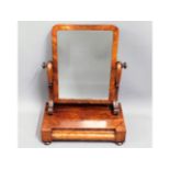 A Victorian mahogany dressing table mirror with dr