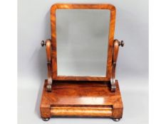 A Victorian mahogany dressing table mirror with dr