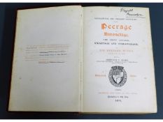 Book: Genealogical & Heraldic Dictionary of Peerag