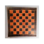 A leather chess board inlay by John Southern, 18.8