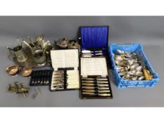 A large quantity of mixed plated & other metal war