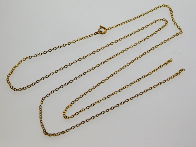 A 24in 9ct gold chain a/f, 1.5g