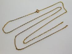 A 24in 9ct gold chain a/f, 1.5g