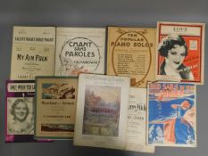 A large quantity of sheet music, small sample show