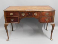 A ladies writing desk with cabriole legs & five dr