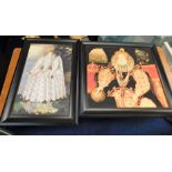 Two decortive framed prints of Queen Elizabeth I,