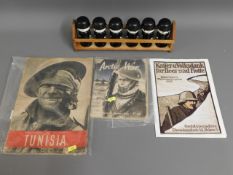 Three pieces of war time ephemera twinned with six