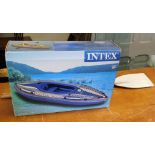 An Intex inflatable kayak, boxed as new including