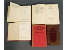 Book: Five books by author Mark Twain including To