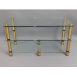 An Optimum glass television stand, 43.25in wide x