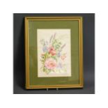 A floral watercolour by Marjorie Blamey, image siz