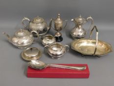 A quantity of silver plated & metal ware items, in