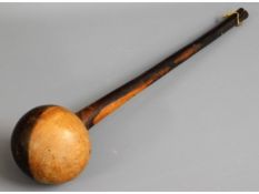 An African Zulu knobkerrie, 19.5in long