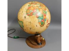 A retro 1983 San Globe lamp, cartography by Carl F