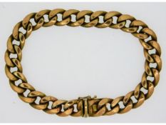 A 9ct gold bracelet, 7in long, 12.8g