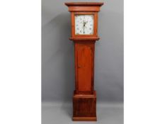 A c.1800 stained pine country long cased clock, 76