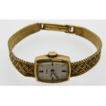 A 9ct gold case & strap ladies Tudor wristwatch, 1