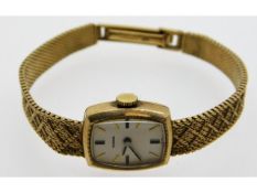 A 9ct gold case & strap ladies Tudor wristwatch, 1