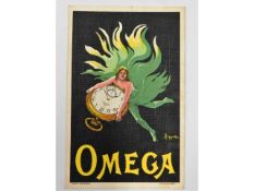 A vintage Omega watch postcard