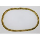 A ladies 9ct gold Pobjoy necklace, (LENGTH to foll