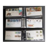 Three first day cover albums, 86 pages, approx. 17