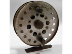 A Grice & Young, Hants UK fishing reel, 116mm diam