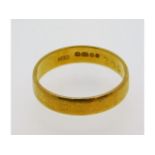 A 22ct gold band, size L, 2.89g