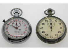 A Presta Super stopwatch twinned with one other, c