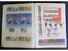 A 2000-2004 British stamp album of mostly mint stamps, face value in excess of three hundred & seven