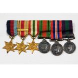 A WW2 miniature medal set including Palestine, Afr