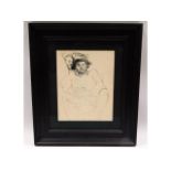 A pen & ink figurative sketch by Robert Lenkiewicz