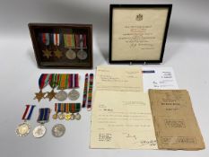 A WW2 medal set awarded to Sergeant C. J. Newton 6018485, 2nd Bn. The Essex Regiment, Oak Leaf & let