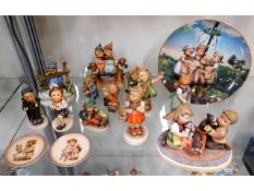 A collection of Goebel Hummel porcelain items, fif