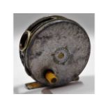 A Hardy's Alnwick patent fishing reel, diameter 85