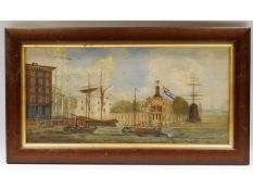 An unsigned framed Dutch School oil on canvas depi