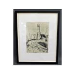 A framed limited edition 8/150 Peter Lanyon print