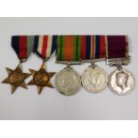 A WW2 medal set including long service medal won b