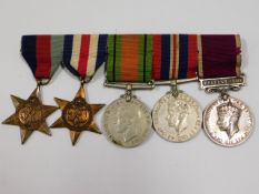 A WW2 medal set including long service medal won b