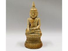 An 18thC. carved ivory Sino-Tibetan figure of Shak