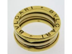 A Bvlgari B-Zero1 two colour ring, electronically