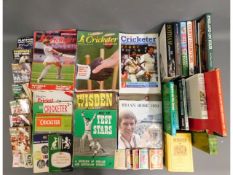 A quantity of cricket related books & ephemera inc