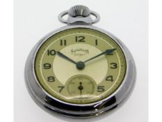 An Army Services pocket watch, case 51mm across, n