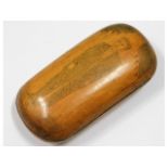 Treen: A 19thC. walnut case with Mauchline ware st