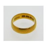 A 22ct gold band, size M/N 4.5g