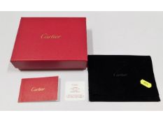 A Cartier jewellery box with soft leather pouch, 6