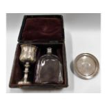 A George IV cased London silver communion set by Mary Ann & Charles Reilly presented to Rev. G. B. R