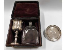 A George IV cased London silver communion set by Mary Ann & Charles Reilly presented to Rev. G. B. R