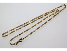 A 9ct gold chain, 15in long, 2.89g