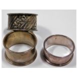 The silver napkin rings, 57g